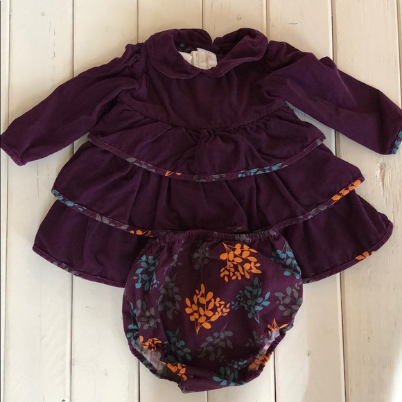Strasburg plum colored dress/bloomers set - Picture 1 of 5